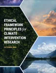 Ethical Framework Principles for Climate Intervention Research